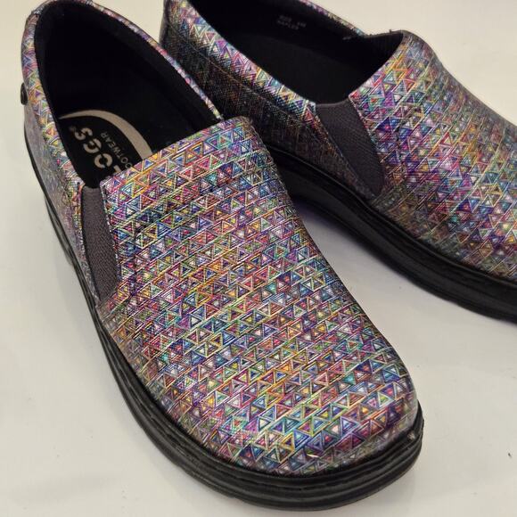 Klogs NAPLES Clog Women’s US 6 Slip On Resistant Shoes Geometric Print Black EUC - Picture 2 of 7